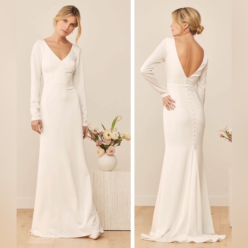 Lulu's Elegant White Wedding Dress